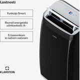 Klarstein Grandbreeze mobilna klimatska naprava | 12000 BTU | 42 cm | 56 m² | Energijski razred A+ | Shoptok.si