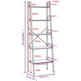  Samostojeće police s 5 razina crne 56 x 35 x 174 cm | shoptok.hr