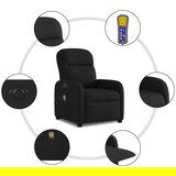 vidaXL Električni masažni naslonjač od tkanine crni | shoptok.hr