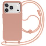 AVIZAR Ovitek za iPhone 17 Pro Max Soft Touch z vrvico za okoli vratu, Šampanjec roza, (5000189302) | Shoptok.si