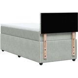 vidaXL box spring krevet s madracem svjetlosivi 90x190 cm baršunasti | shoptok.hr
