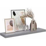  Plutajuća zidna polica siva 90 x 23,5 x 3,8 cm MDF | shoptok.hr