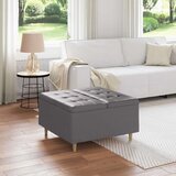 Shranjevalna tabureta Siva 80 x 80 x 45 cm Umetna koža, (5000208392) | Shoptok.si