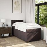 vidaXL Krevet s oprugama i madracem tamnosmeđi 100 x 200 cm od tkanine | shoptok.hr
