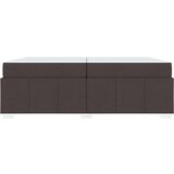  Krevetna konstrukcija Tamno smeđa 200 x 200 cm tkanina | shoptok.hr