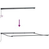 vidaXL Retraktilna tenda Rjava 500 × 300 cm Poliester in kovina, (5000143534) | Shoptok.si