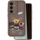 Onasi Coffe Time silikonski ovitek za Samsung Galaxy A36 - rjav | Shoptok.si