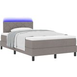 Box Spring Krevet s Madracem &amp LED Taupe 120 x 190 cm Tkanina | shoptok.hr