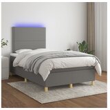  Box spring s madracem LED tamnosivi 120 x 200 cm tkanina | shoptok.hr