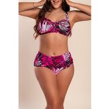 Fenzy Plus Size Dvodelne Kopalke S Potiskom, Fuksija | Shoptok.si