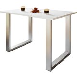 MID.YOU Pisalna Miza Lona, Bela, Srebrna, 160x80cm | Shoptok.si