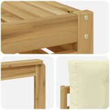  Set vanjskih sofa 7 kom. Bijela i krem Poliester | shoptok.hr