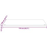  Ploča za radni stol bijela 110x60x2,5 cm od masivne borovine | Eponuda.com