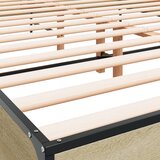  Okvir za krevet boja hrasta 135x190cm konstruirano drvo i metal | shoptok.hr