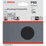 Bosch 10-delni set brusnih listova F355 115 mm, 60 pakovanje od 10 komada - 2608605496 | Eponuda.com