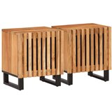 The Living Store Nočna omarica 2 kosa 40x34x46 cm trden akacijev les - Nočna Omarica, (21568513) | Shoptok.si