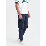 Ombre Men's JOGGER pants with zippered cargo pockets - navy blue | Eponuda.ba