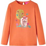 vidaXL Otroška majica z dolgimi rokavi žgano oranžna 140 | Shoptok.si