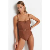 Trendyol swimsuit - Brown - Plain Cene