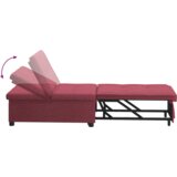 vidaXL Krevet na razvlačenje s kotačem Crvena 191 x 67 x 82 cm Tkanina | shoptok.hr