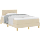 vidaXL Box Spring krevet s madracem Krem 120x200 cm Tkanina Cijene