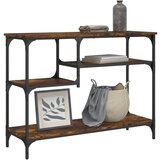  The Living Store Konzolna mizica s policami dimljeni hrast 100x35x75 cm - Konzolna Mizica, (21442396) Cene