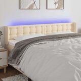  LED posteljno vzglavje krem 203x16x78/88 cm blago, (20933167) Cene