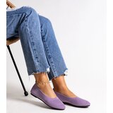 Gemre Purple Fabric Ballet Flats Yafia | shoptok.hr