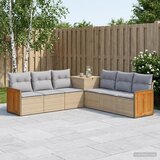  Set sofe 7 kom. Bež i svijetlo siva 118 x 62 x 69 cm | Shoptok.si