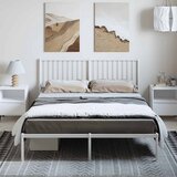  Metalni okvir za krevet s uzglavljem bijeli 150x200 cm | shoptok.hr
