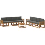  Set vanjskih sofa 9 pcs Prirodna i antracit Poliester | Eponuda.com