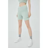 Reebok Classic Kratke hlače za žene, boja: zelena, s aplikacijom, visoki struk