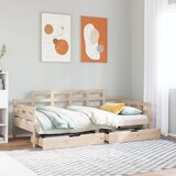 vidaXL Dnevni krevet s ladicama bez madraca 90x200 cm masivno drvo | shoptok.hr