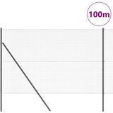vidaXL varjena žična ograja z 7 stebrički Siva 1.4x50 m Jeklo | Shoptok.si