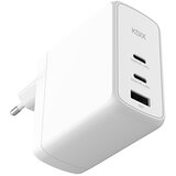 Ksix Gan ultrabrzi zidni punjač 100W PD & PPS, 2 x USB-C + 1 x USB-A, bijeli | shoptok.hr