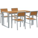 vidaXL set za objedovanje od 5 dijelova od masivnog drva akacije i metala | shoptok.hr