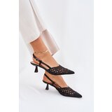 Boto Stiletto Heels With Pointed Toe And Open Heel Black Umirana | Shoptok.si
