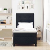 s opruga kutije s uzglavljem Crna 80 x 200 cm tkanina | shoptok.hr