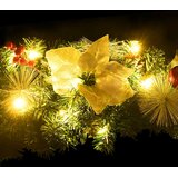  Božićna girlanda s LED svjetlima zelena 2,7 m PVC | shoptok.hr