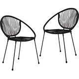  3-dijelni vanjski blagovaonski set od PVC ratana crni | shoptok.hr