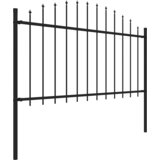  Vrtna ograda s vrhom koplja Čelik 1248 x 150 cm Crna | shoptok.hr