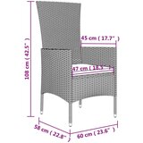 vidaXL 7-dijelni vrtni blagovaonski set od poliratana s jastucima bež | shoptok.hr