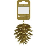  Okrasni storž za božično drevo (7 cm, umetna masa, zlata) | Shoptok.si