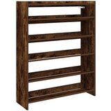 vidaXL Regal za čevlje dimljen hrast 80x25x100 cm inženirski les | Shoptok.si
