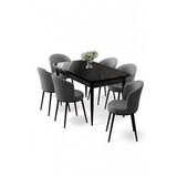 Hanah home trpezarijski set, 7 dijelova, siva Slike