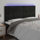  Uzglavlje crno 160x5x118/128 cm baršunasto Cijene