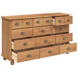  Komoda ASKIM Smeđa 79 x 40 x 133,5 cm Čvrsto borovo drvo | Eponuda.com