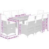  9-dijelni vrtni bistro set od poliratana s jastucima crni | shoptok.hr