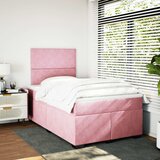 Box spring krevet s madracem ružičasti 120 x 200 cm baršunasti | shoptok.hr