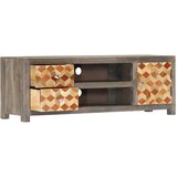 TV ormarić sivi 120 x 30 x 40 cm od masivnog drva manga | Eponuda.ba